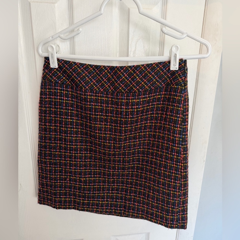 LOFT Multicolor Tweed Skirt - Classic Check